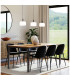 Trenton Bar Pendant Ceiling Light Matt Black Opal Alabaster Optic Glass Shade 3x LED 2700-4000K-7