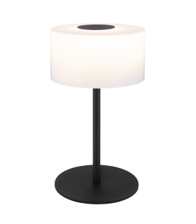 Trenton Cylindrical Table Lamp Matt Black Opal Alabaster Optic Glass Shade LED 2700-4000K-1
