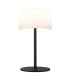 Trenton Cylindrical Table Lamp Matt Black Opal Alabaster Optic Glass Shade LED 2700-4000K-3