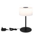 Trenton Cylindrical Table Lamp Matt Black Opal Alabaster Optic Glass Shade LED 2700-4000K-6