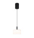Trenton Slim Pendant Ceiling Light Matt Black Opal Alabaster Optic Glass Shade LED 2700-4000K-1