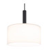 Trenton Slim Pendant Ceiling Light Matt Black Opal Alabaster Optic Glass Shade LED 2700-4000K-3