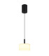 Trenton Slim Pendant Ceiling Light Matt Black Opal Alabaster Optic Glass Shade LED 2700-4000K-4