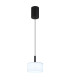 Trenton Slim Pendant Ceiling Light Matt Black Opal Alabaster Optic Glass Shade LED 2700-4000K-5
