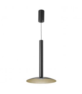 Dome Ceiling Pendant Light Black, Gold with Shade Black, Painted - 1