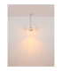 Lourdes Dome Pendant Ceiling Light White Ball Chromed Glass Shade 1x E27-5