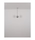 Lourdes Dome Pendant Ceiling Light White Ball Chromed Glass Shade 1x E27-6