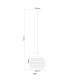 Lourdes Dome Pendant Ceiling Light White Ball Chromed Glass Shade 1x E27-8