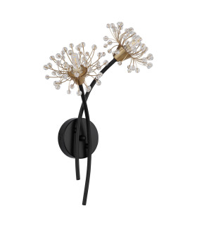 Fiore Wall Lamp Matt Black 2x G9-2