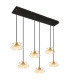 Fiore Cluster Pendant Ceiling Light Matt Black 6x G9-1