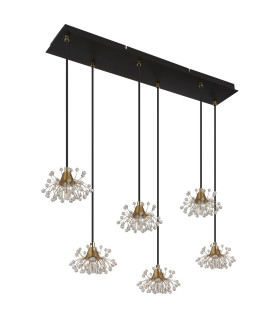 Fiore Cluster Pendant Ceiling Light Matt Black 6x G9-2