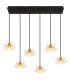 Fiore Cluster Pendant Ceiling Light Matt Black 6x G9-3