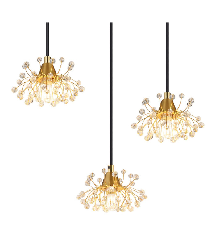 Fiore Cluster Pendant Ceiling Light Matt Black 6x G9-4