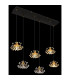 Fiore Cluster Pendant Ceiling Light Matt Black 6x G9-5
