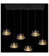 Fiore Cluster Pendant Ceiling Light Matt Black 6x G9-6