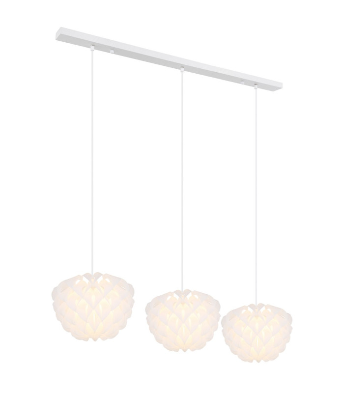 Irene Bar Pendant Ceiling Light White 3x E14-1