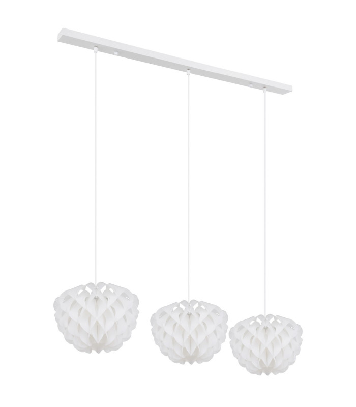 Irene Bar Pendant Ceiling Light White 3x E14-2