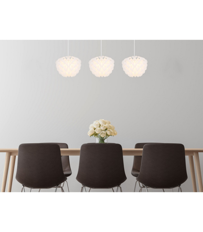 Irene Bar Pendant Ceiling Light White 3x E14-5