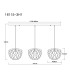 Irene Bar Pendant Ceiling Light White 3x E14-6