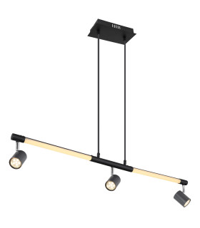Hl Bar Pendant Ceiling Light Matt Black LED 3000K-1