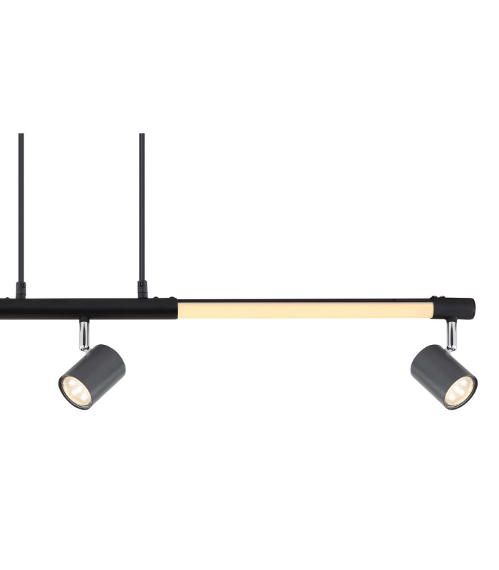 Hl Bar Pendant Ceiling Light Matt Black LED 3000K-4