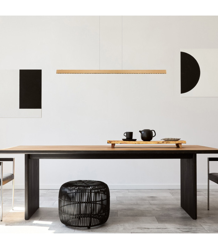Dentsy 120cm Bar Pendant Ceiling Light Matt Gold LED 4000K Touch Dimmer-6