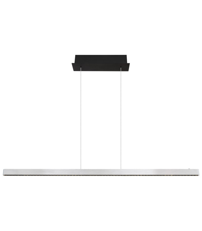Dentsy 120cm Bar Pendant Ceiling Light Matt Silver LED Dimmable 4000K Touch Dimmer-3