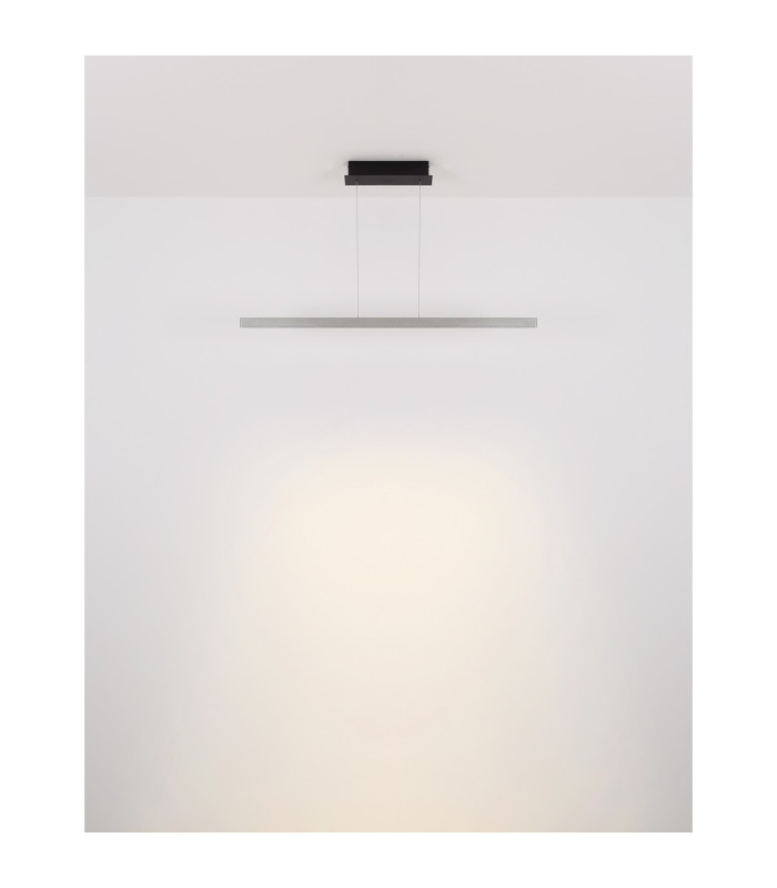 Dentsy 120cm Bar Pendant Ceiling Light Matt Silver LED Dimmable 4000K Touch Dimmer-7