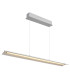 Muriella Bar Pendant Ceiling Light Aluminium Brushed Clear Glass Shade LED 3000K-1