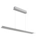 Muriella Bar Pendant Ceiling Light Aluminium Brushed Clear Glass Shade LED 3000K-2