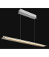 Muriella Bar Pendant Ceiling Light Aluminium Brushed Clear Glass Shade LED 3000K-4
