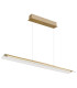 Muriella Bar Pendant Ceiling Light Brass-Coloured Matt Satined Glass Shade LED 3000K-1
