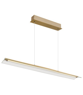 Muriella Bar Pendant Ceiling Light Brass-Coloured Matt Satined Glass Shade LED 3000K-1