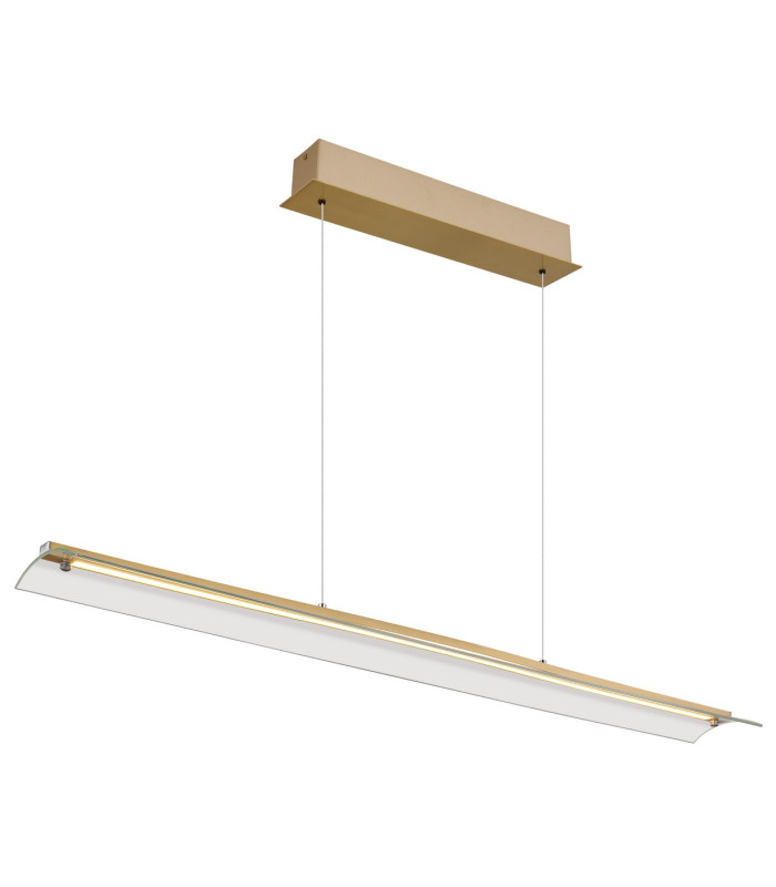 Muriella Bar Pendant Ceiling Light Brass-Coloured Matt Satined Glass Shade LED 3000K-1