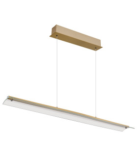 Muriella Bar Pendant Ceiling Light Brass-Coloured Matt Satined Glass Shade LED 3000K-2