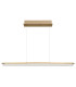 Muriella Bar Pendant Ceiling Light Brass-Coloured Matt Satined Glass Shade LED 3000K-3