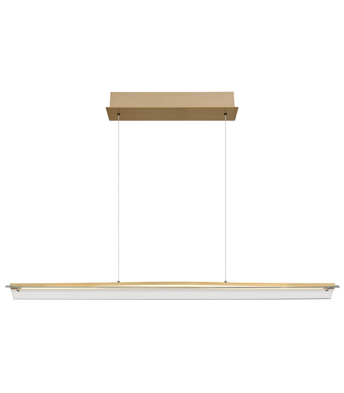 Muriella Bar Pendant Ceiling Light Brass-Coloured Matt Satined Glass Shade LED 3000K-3