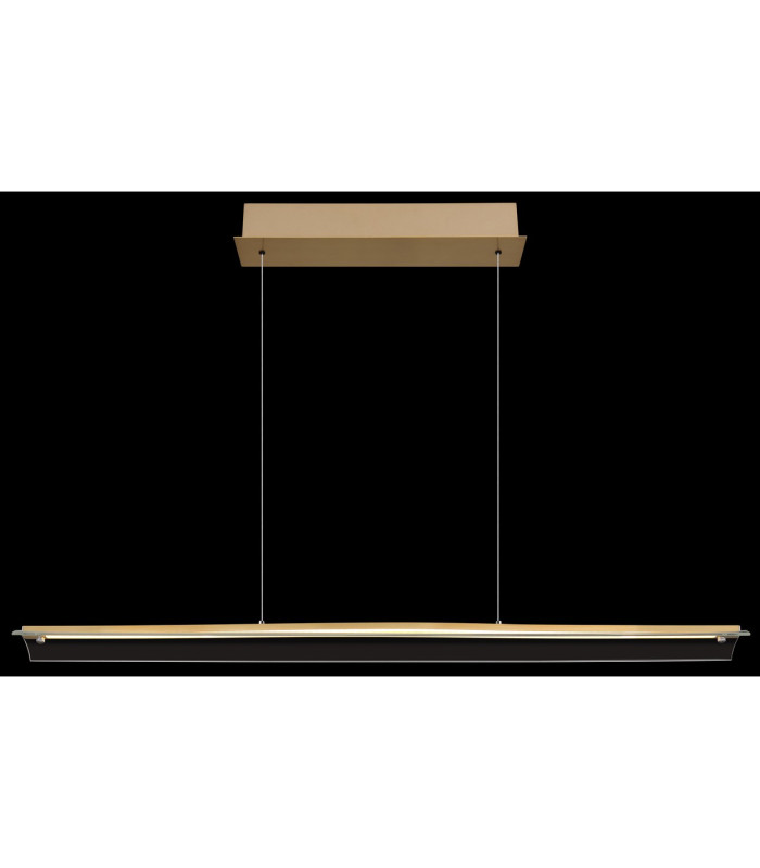 Muriella Bar Pendant Ceiling Light Brass-Coloured Matt Satined Glass Shade LED 3000K-5