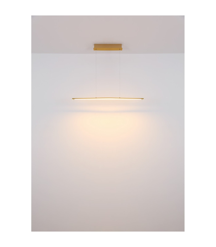 Muriella Bar Pendant Ceiling Light Brass-Coloured Matt Satined Glass Shade LED 3000K-7