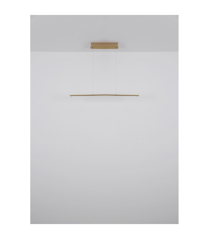 Muriella Bar Pendant Ceiling Light Brass-Coloured Matt Satined Glass Shade LED 3000K-8