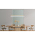 Muriella Bar Pendant Ceiling Light Brass-Coloured Matt Satined Glass Shade LED 3000K-9