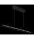 Muriella Bar Pendant Ceiling Light Matt Black Smoke Glass Shade LED 3000K-4