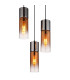 Annika Cluster Pendant Ceiling Light Matt Black Copper Glass Shade 3x E27-3