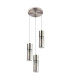 Annika Cluster Pendant Ceiling Light Nickel Matt Glass Shade 3x E27-2