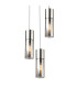 Annika Cluster Pendant Ceiling Light Nickel Matt Glass Shade 3x E27-3
