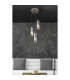 Annika Cluster Pendant Ceiling Light Nickel Matt Glass Shade 3x E27-5