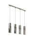 Annika Bar Pendant Ceiling Light Nickel Matt Glass Shade 4x E27-2