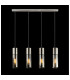 Annika Bar Pendant Ceiling Light Nickel Matt Glass Shade 4x E27-6