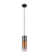 Annika Slim Pendant Ceiling Light Matt Black Copper Glass Shade 1x E27-2