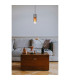 Annika Slim Pendant Ceiling Light Matt Black Copper Glass Shade 1x E27-4